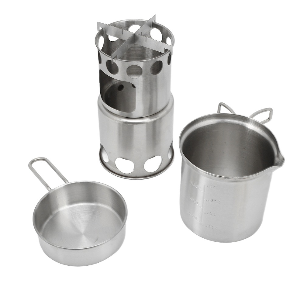 Camping Cooking Mesh - Stainless Steel Camping Cookware Set Non