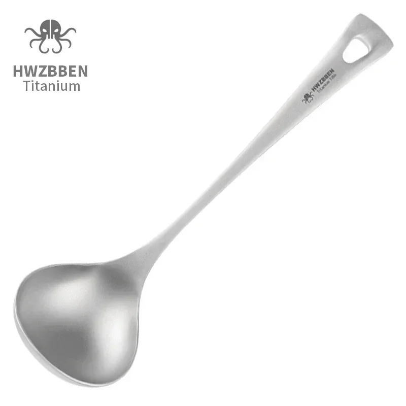 Camping Cooking Kit - HWZBBEN Outdoor Titanium Soup Spoons with