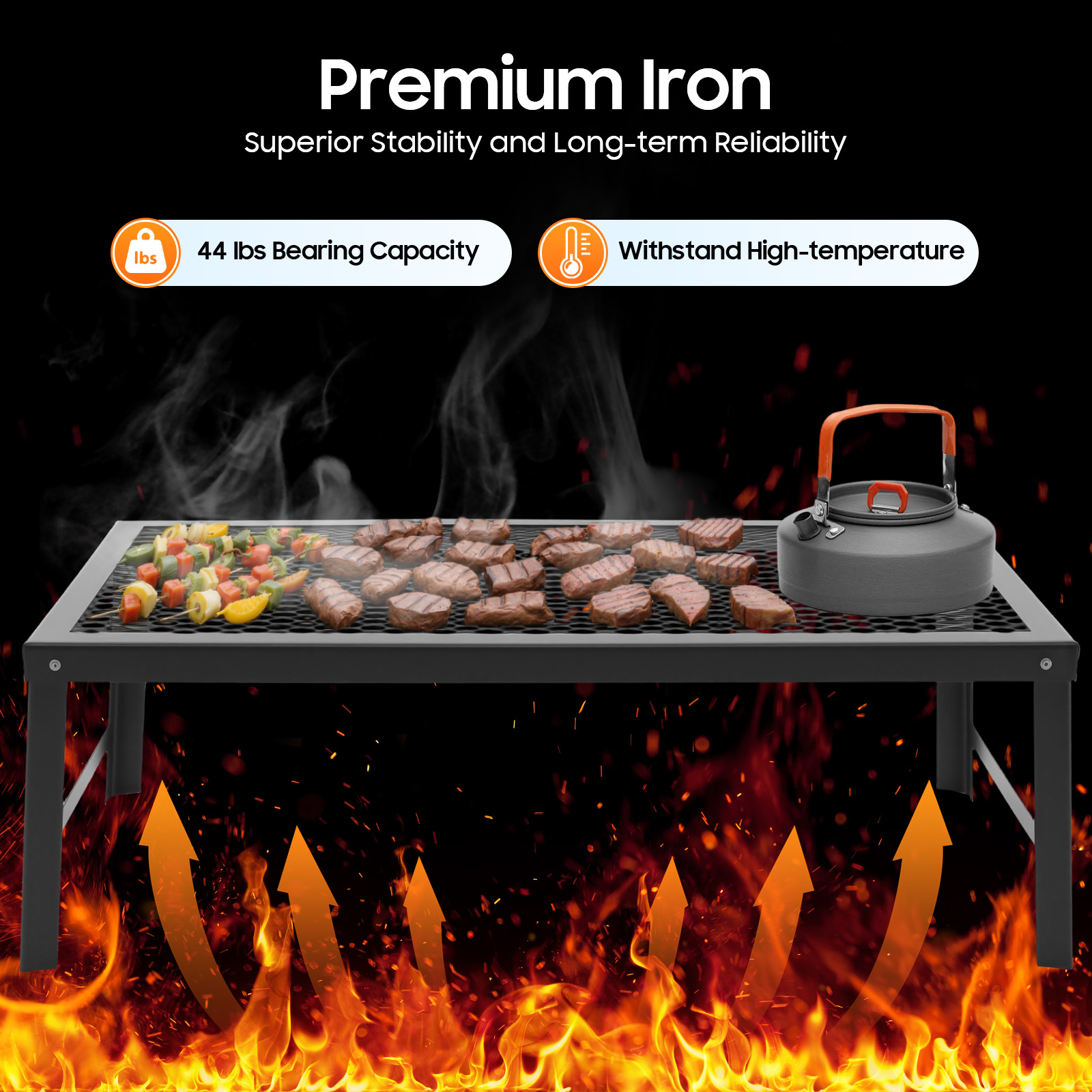 Campfire Grill, BBQ Set, Foldi - огляд і ціна Camping Cooking Set Compact