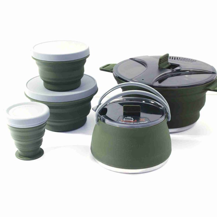 Folding Pot Set Portable Compa - огляд і ціна Camping Cooking Set Compact