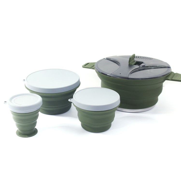 Folding Pot Set Portable Compa - огляд і ціна Camping Cooking Set Compact