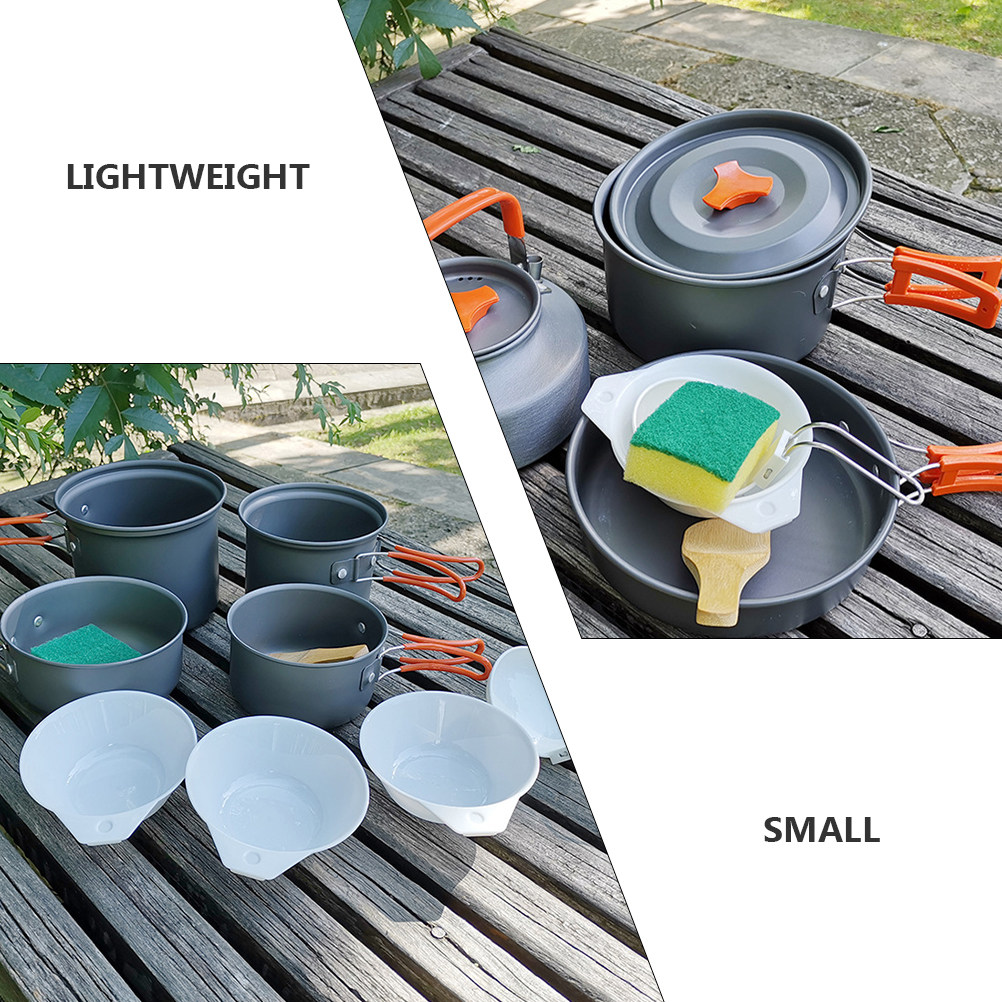 7Pcs Compact Camping Tableware - огляд і ціна Camping Cooking Set Compact
