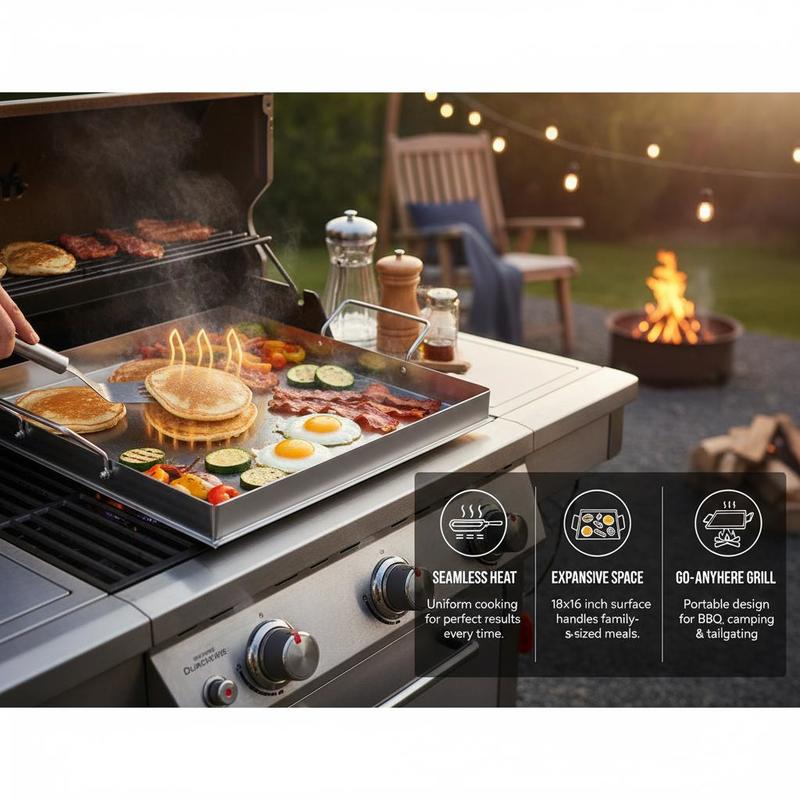 Universal Flat Top Griddle 18x - огляд і ціна Camping Cooking Bowl