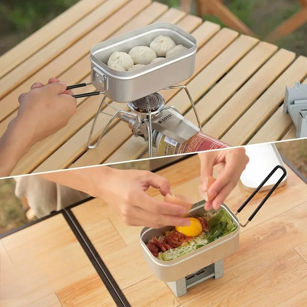 800/1400ML Aluminum Lunch Boxe - огляд і ціна Camping Cooking Bowl
