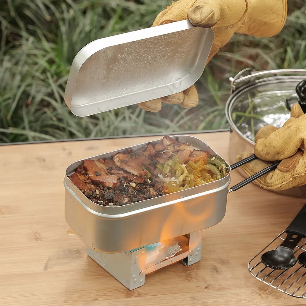 800/1400ML Aluminum Lunch Boxe - огляд і ціна Camping Cooking Bowl