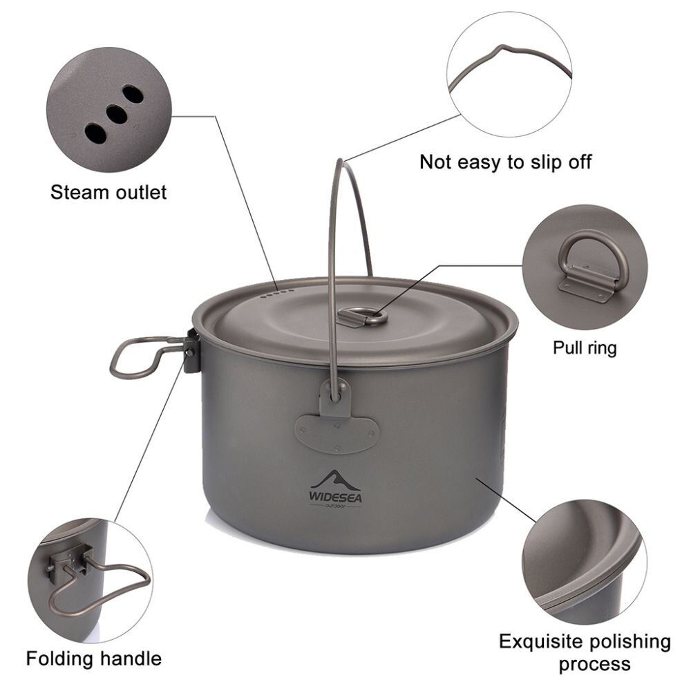 Widesea Camping Tableware Tita - огляд і ціна Camping Cooking Set Large