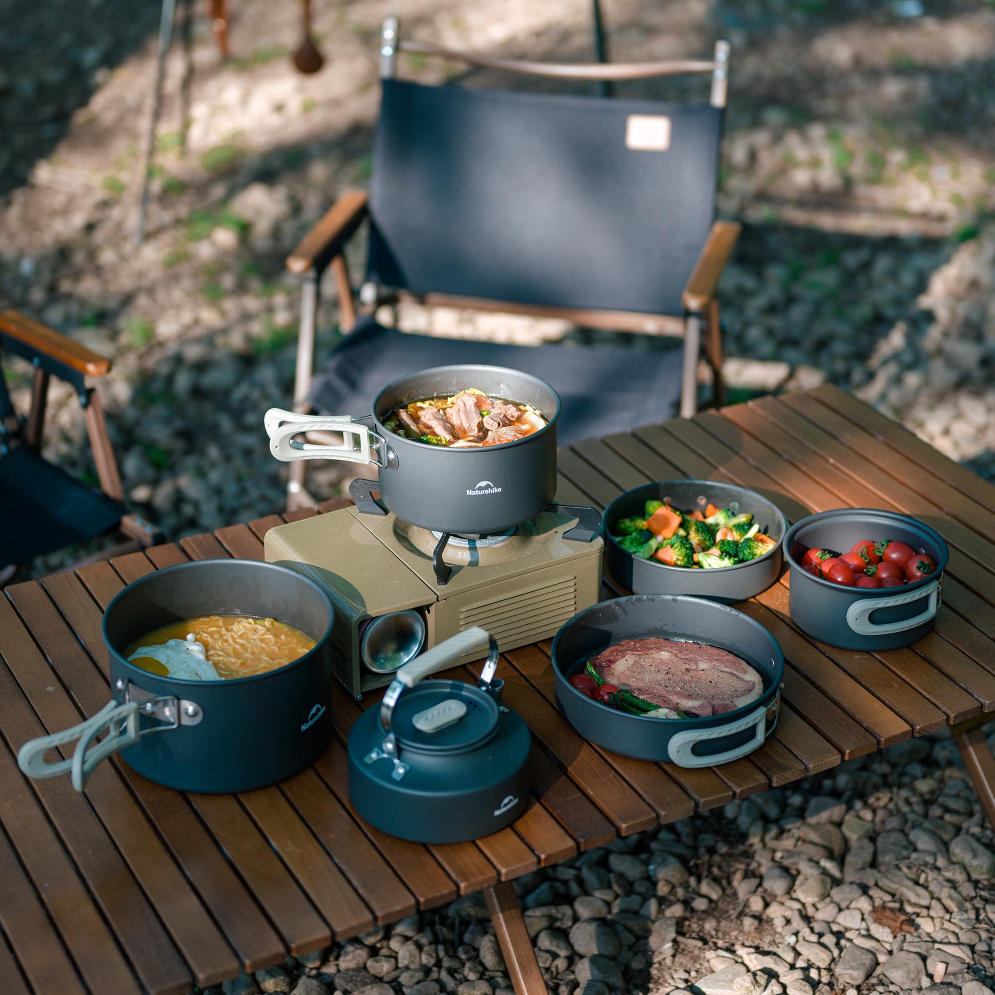 Naturehike Camping Soup Pot Co - огляд і ціна Camping Cooking Set Large