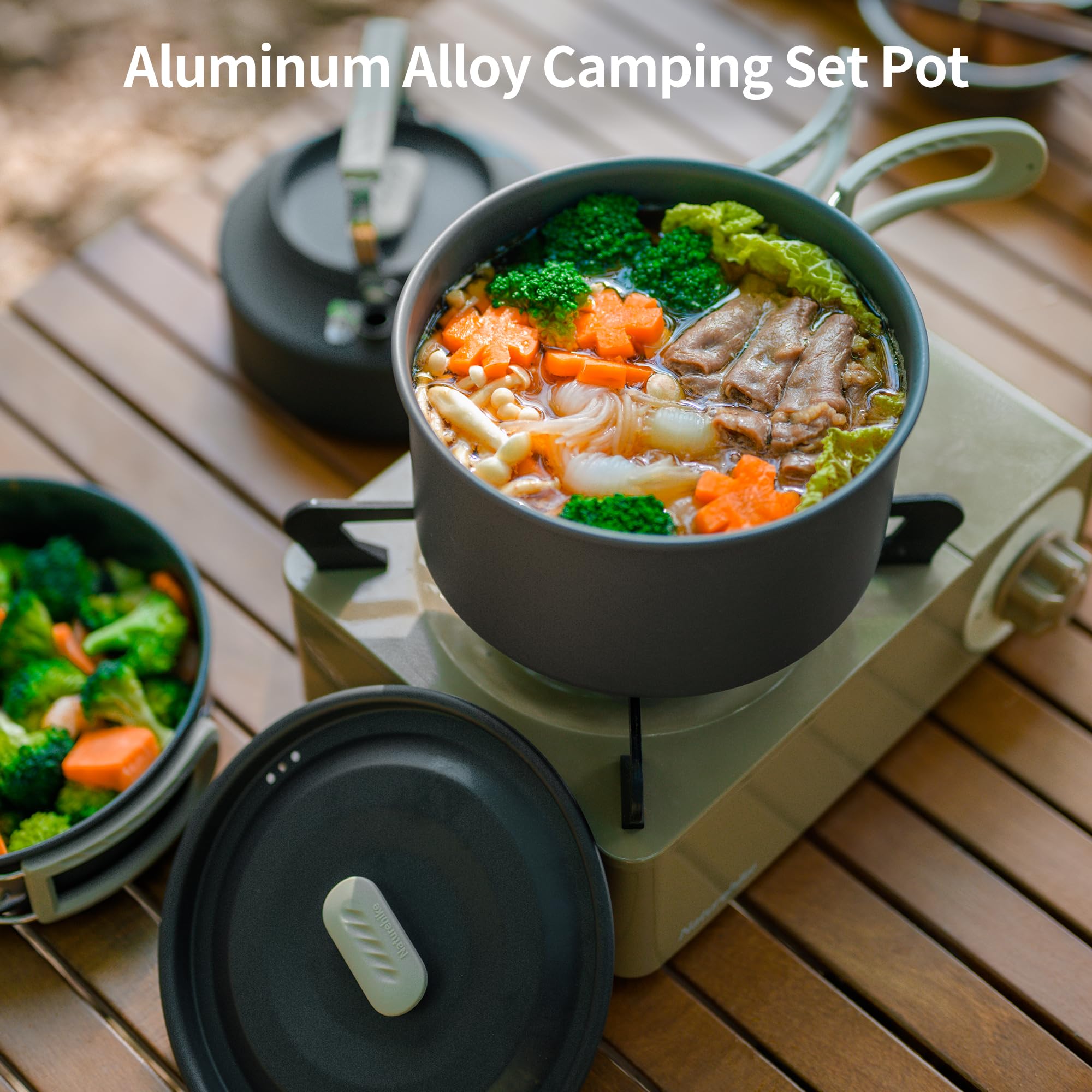 Naturehike Camping Soup Pot Co - огляд і ціна Camping Cooking Set Large
