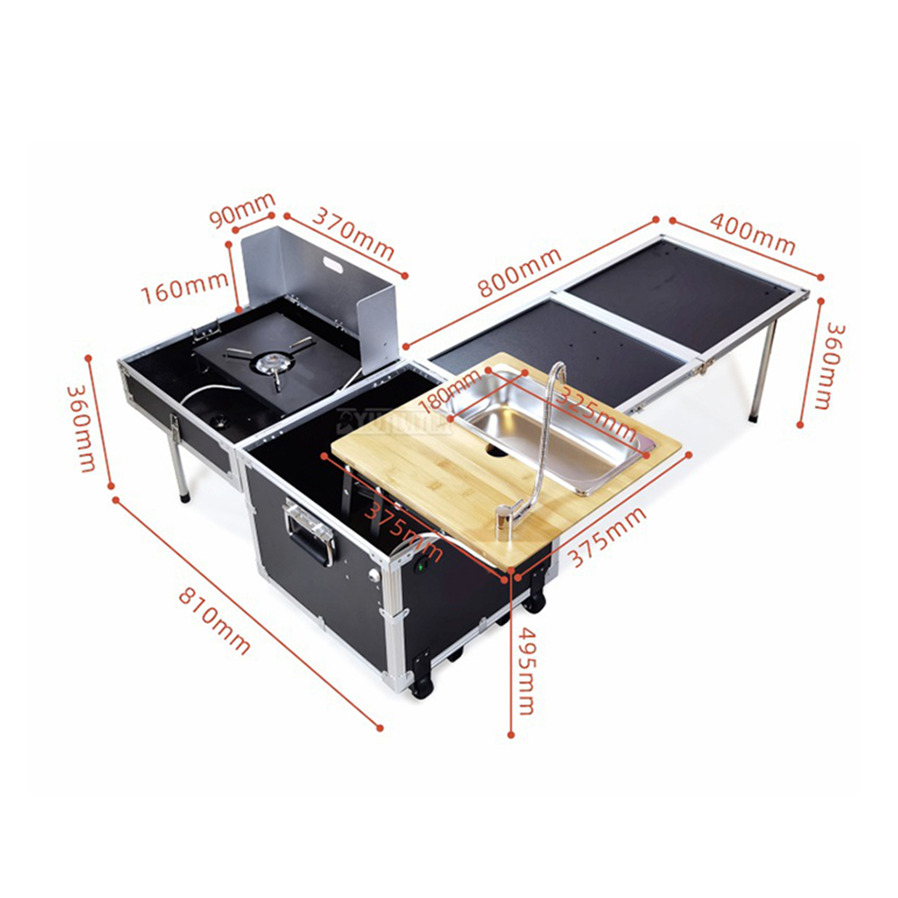 Outdoor movable kitchen Cookin - огляд і ціна Camping Cooking Table With Storage