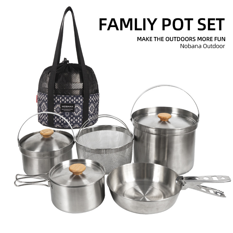 NOBANA Newest Outdoor Stainles - огляд і ціна Camping Cooking Kit