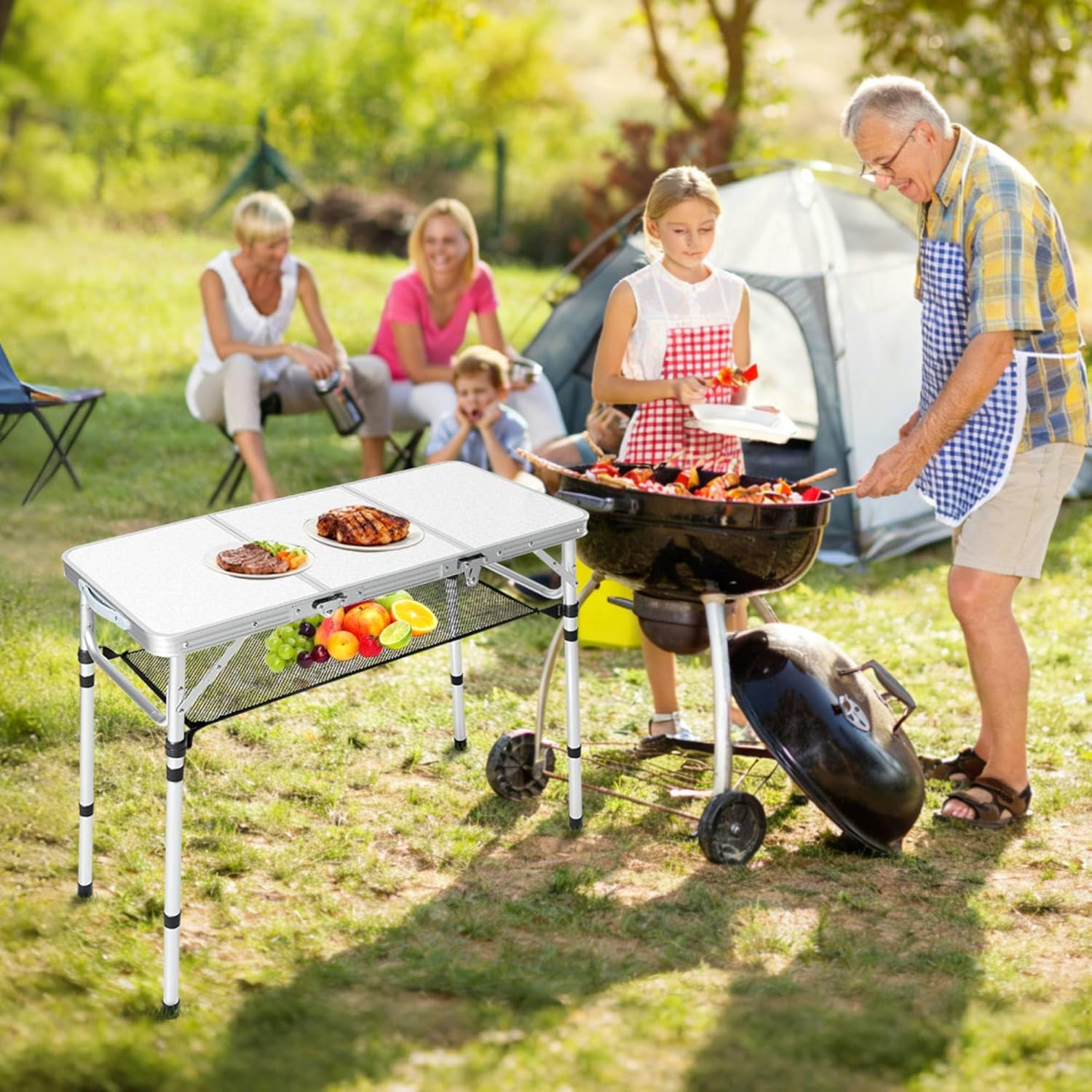 Folding Camping Table With Sto - огляд і ціна Camping Cooking Table With Storage