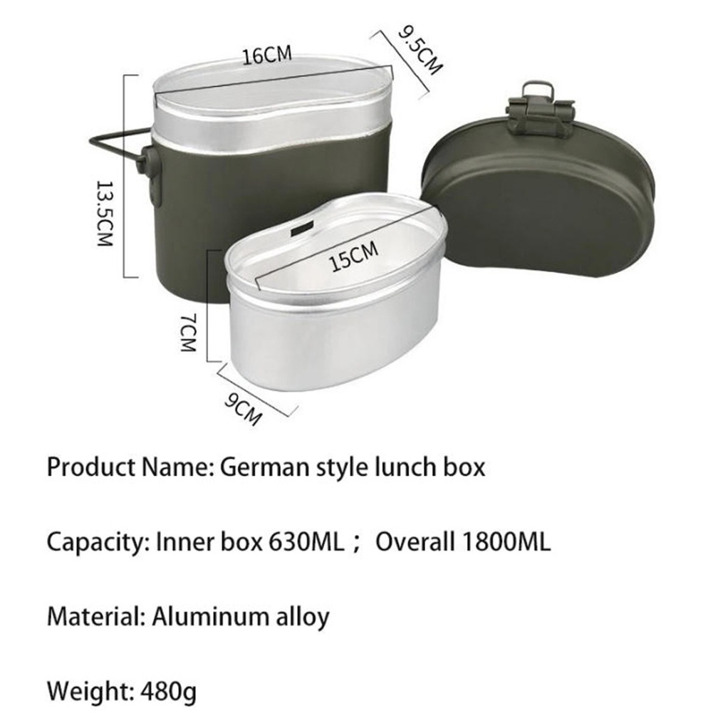 3 Pcs Aluminum Lunch Box Set 6 - огляд і ціна Camping Cooking Set Compact