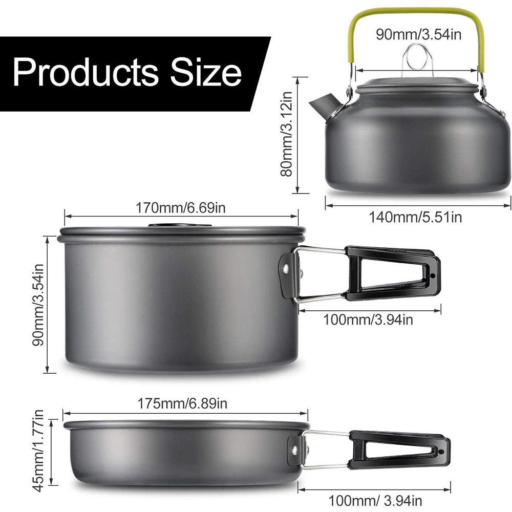 Camping Cookware Set Aluminum  - огляд і ціна Camping Cooking Set Large