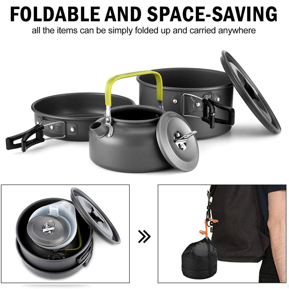 Camping Cookware Set Aluminum  - огляд і ціна Camping Cooking Set Large