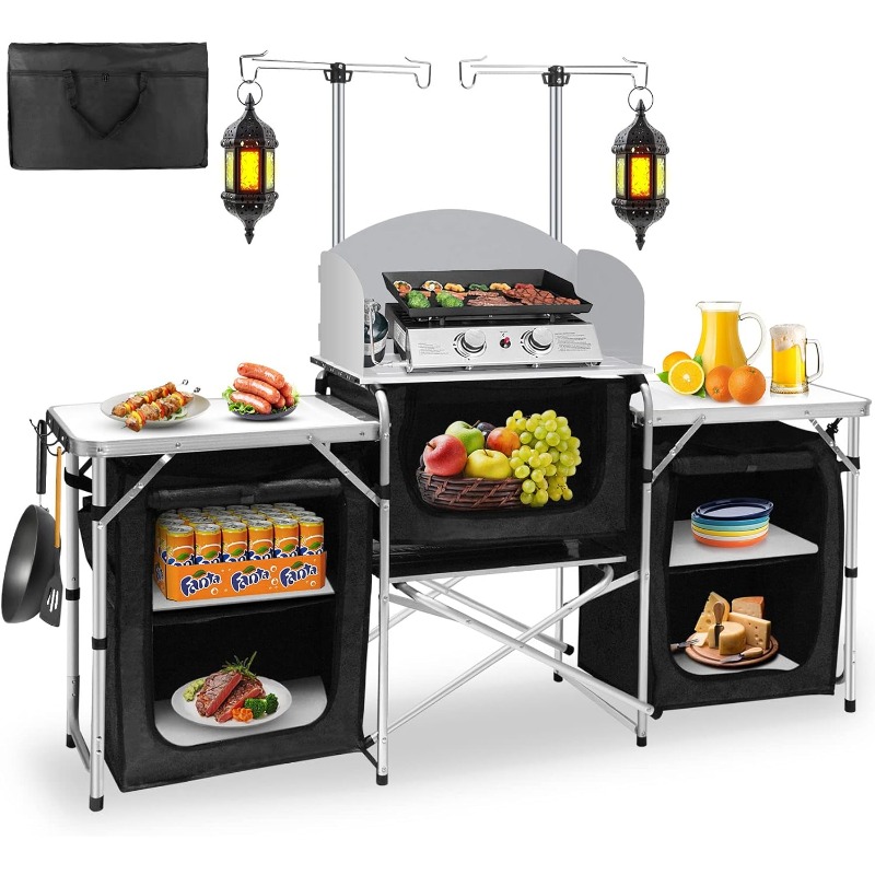 Hot-selling Outdoor Camping Mo - огляд і ціна Camping Cooking Table With Storage