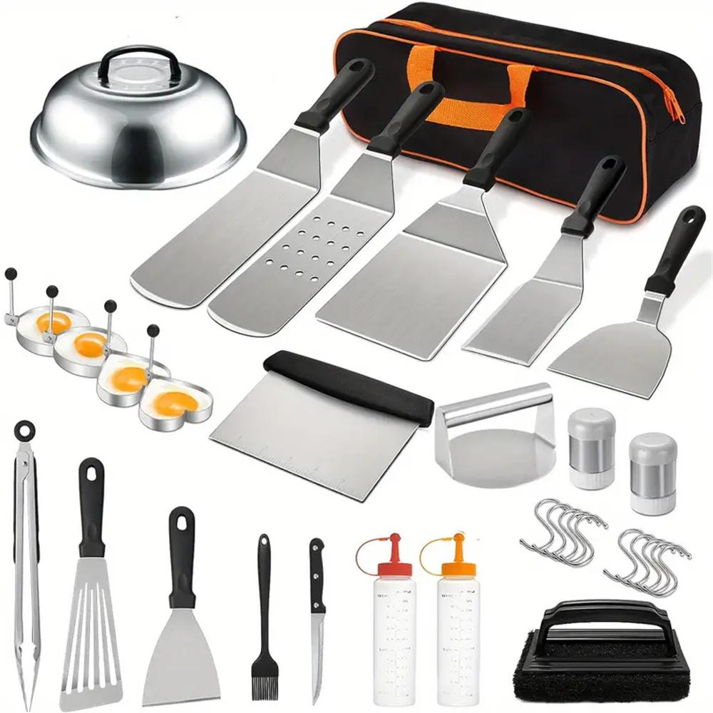 33Pcs Flat Top Griddle Accesso - огляд і ціна Camping Cooking Set Large