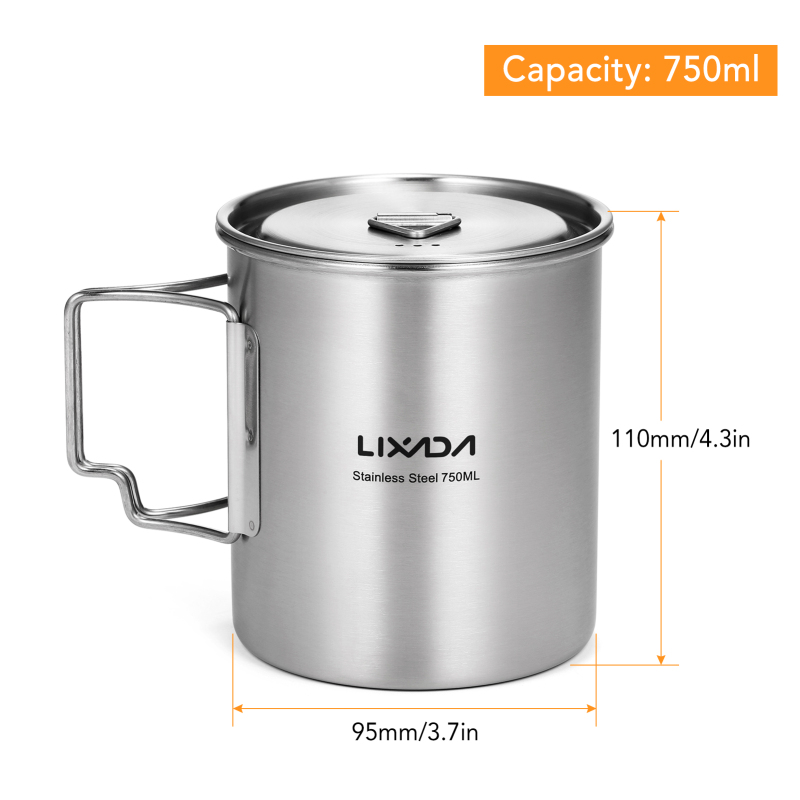 Lixada 750ml Cup Outdoor Stain - огляд і ціна Camping Cooking Mesh