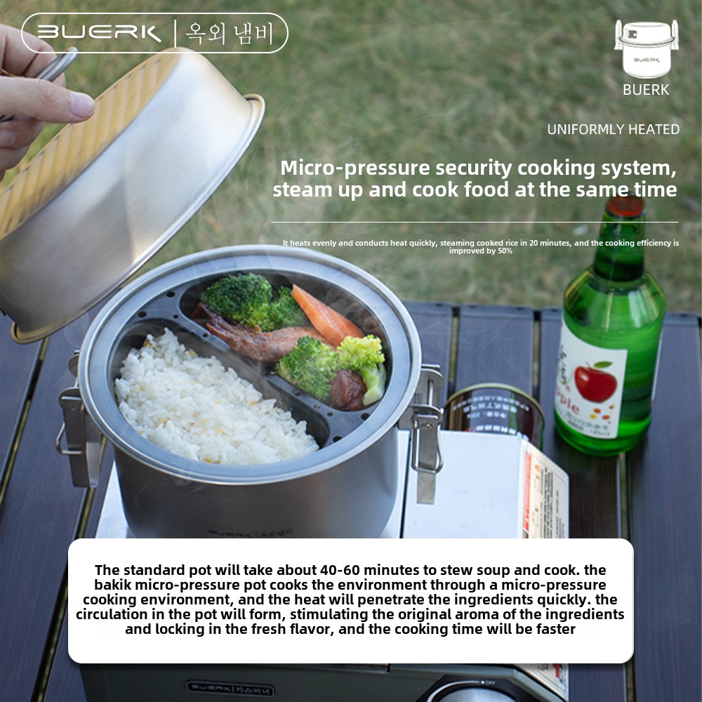BUERK Camping Cooking Pot Mult - огляд і ціна Camping Cooking Set Large
