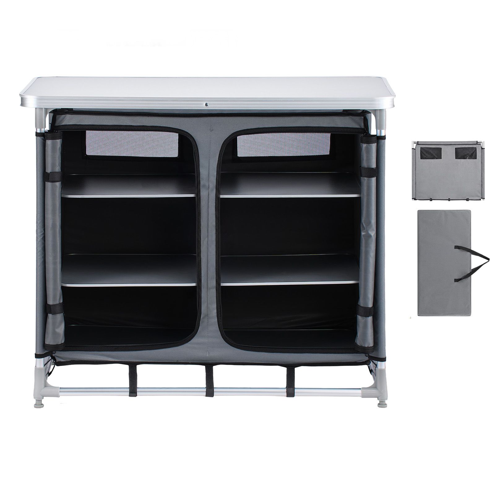Camping Storage Cabinet, Outdo - огляд і ціна Camping Cooking Table With Storage