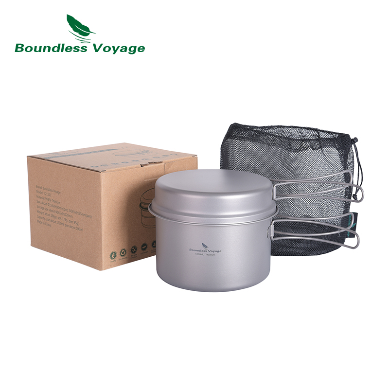 Boundless Voyage Titanium Pot  - огляд і ціна Camping Cooking Set Large