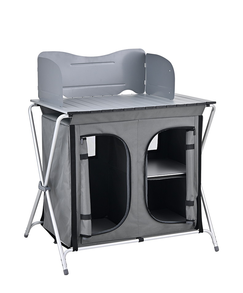 Aluminum Folding Outdoor Porta - огляд і ціна Camping Cooking Table With Storage