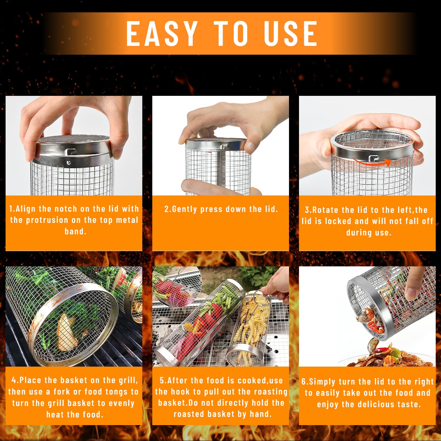 2 Pieces Rolling Grilling Bask - огляд і ціна Camping Cooking Kit