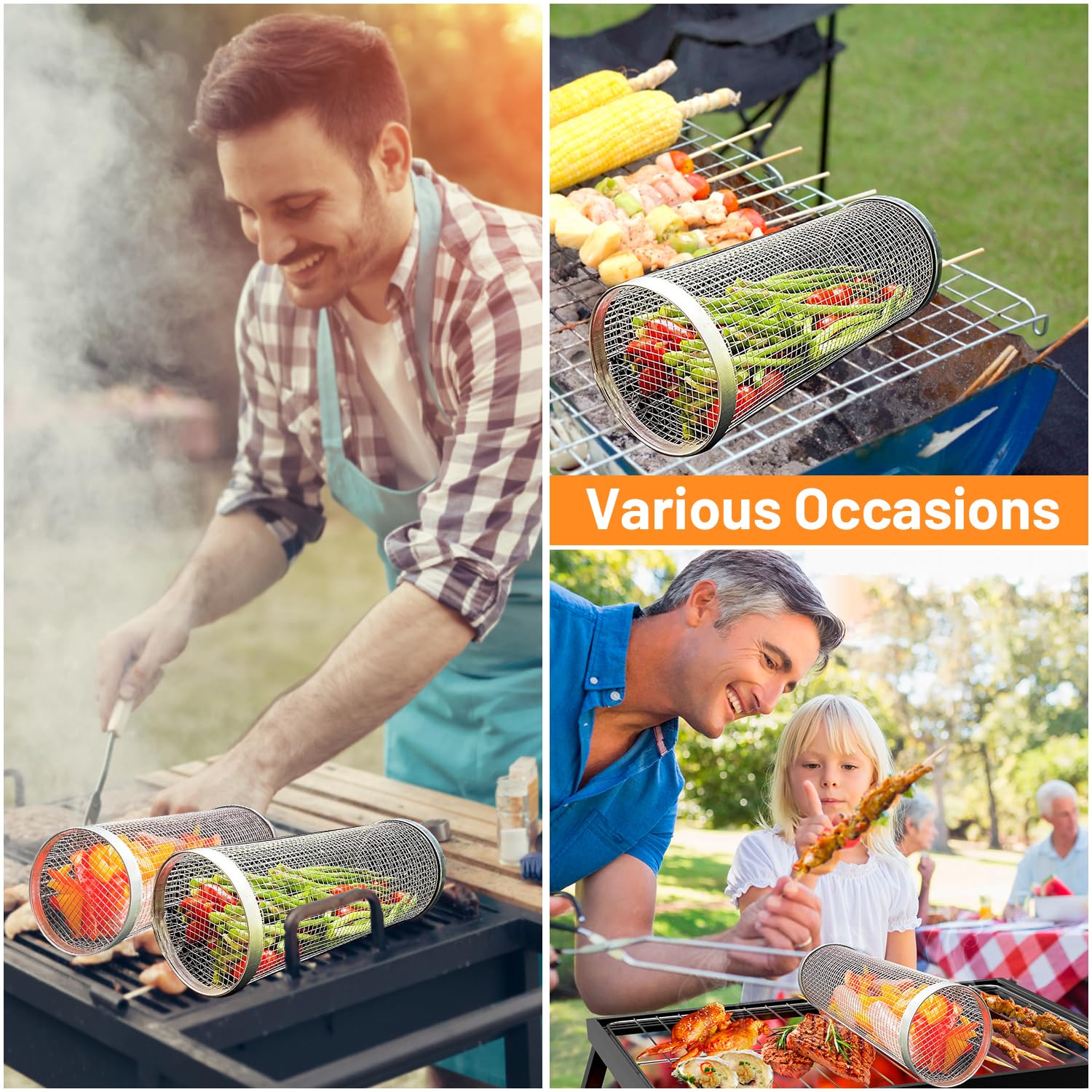 2 Pieces Rolling Grilling Bask - огляд і ціна Camping Cooking Kit