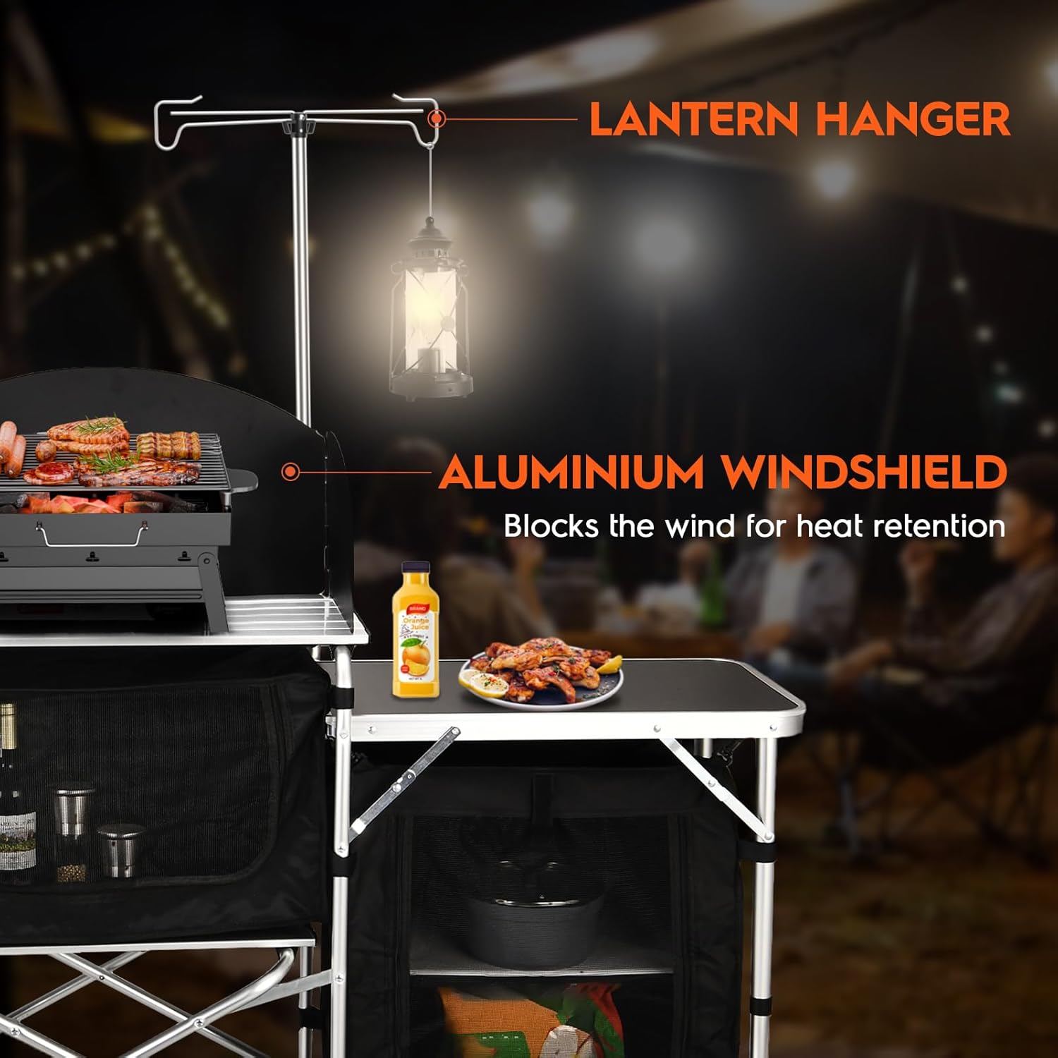 Aluminum Folding Camping Kitch - огляд і ціна Camping Cooking Table With Storage