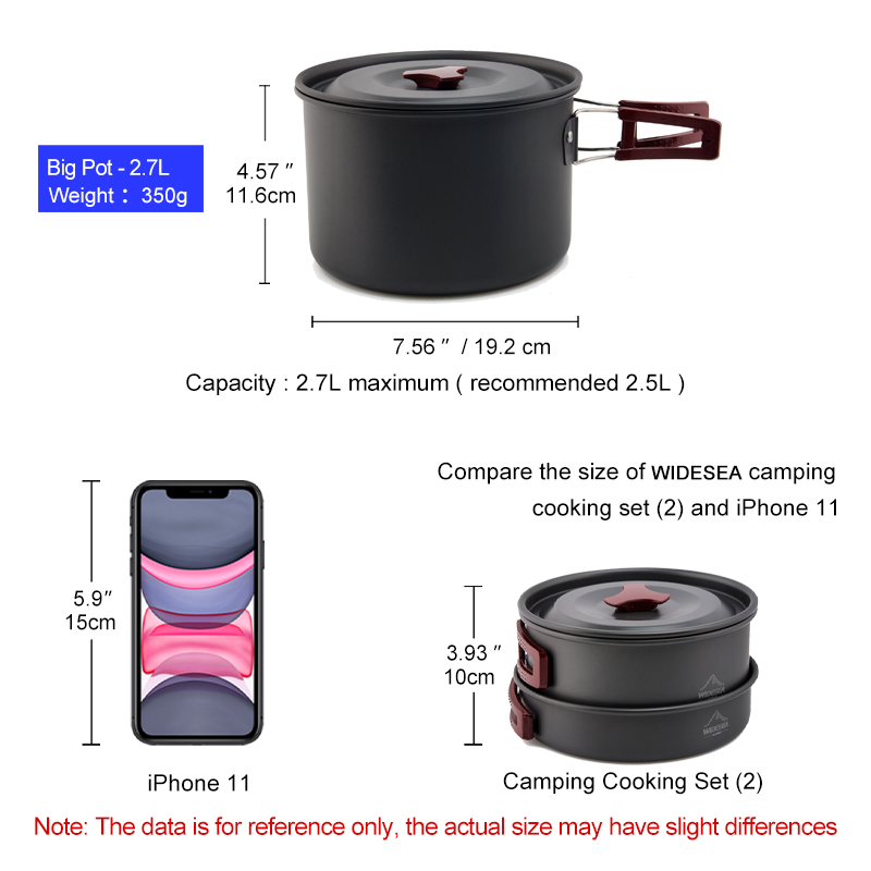 Widesea Camping Cookware Set O - огляд і ціна Camping Cooking Set Large